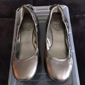 Cole Haan platinum flats